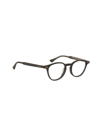 Gucci GG0187O 001 Round Shape Oftalmico Negro Plateado