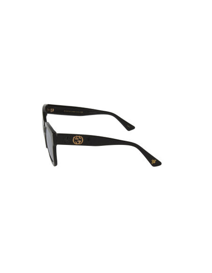 Gucci Gg0208s 002 Square Oversized Negro Plata Espejo