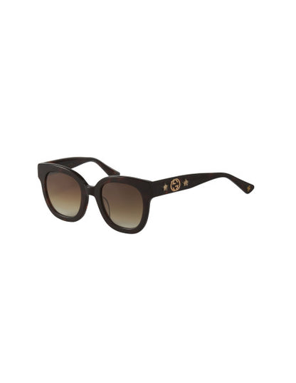 Gucci GG0208S 003 Square Oversized Carey Cafe Degradado