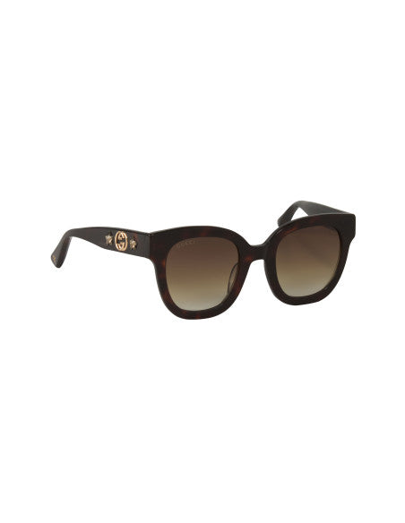 Gucci GG0208S 003 Square Oversized Carey Cafe Degradado