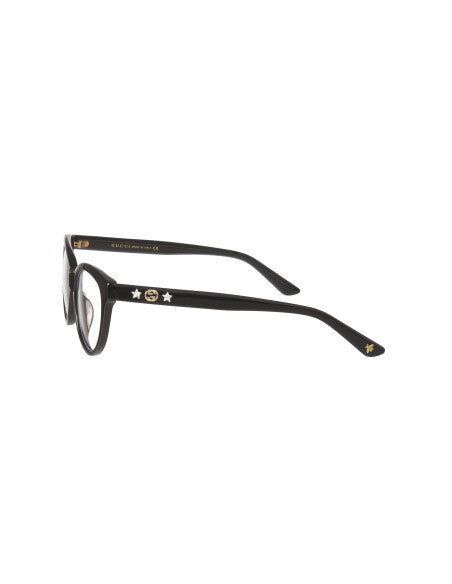 Gucci GG0211OA 001 Round Eye Cat Negro Dorado