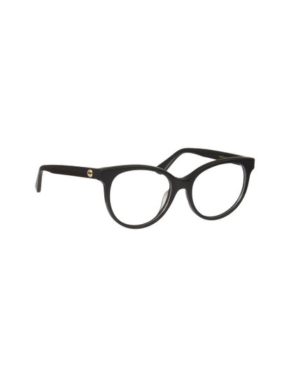 Gucci Gg0329O 001 Oftalmico Round Negro Dorado