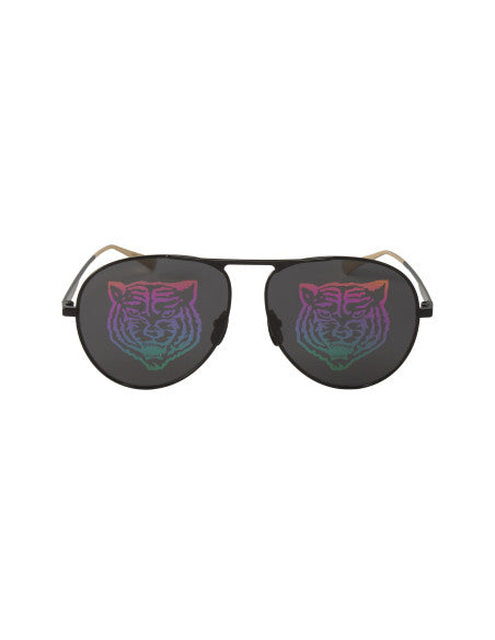 Gucci Gg0334s 002 Aviator Metal Negro Espejo Original