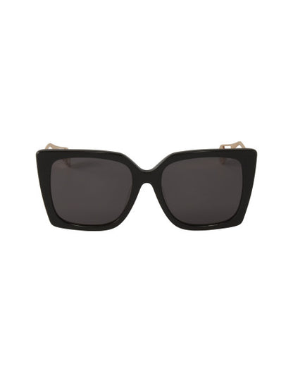 Gucci GG0435S 001 Square Shape Black Grey