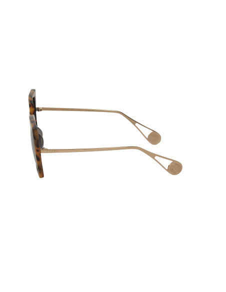 Gucci GG0435S 003 Square Shape Tortoise Gold Silver