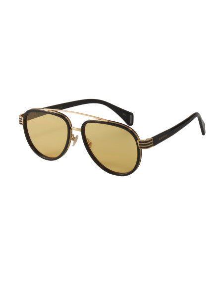 Gucci Gg0447s 002 Aviator Negro Ambar Transparente