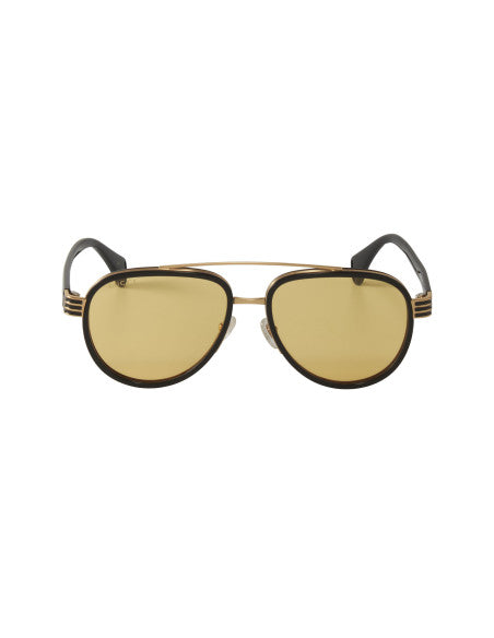 Gucci Gg0447s 002 Aviator Negro Ambar Transparente
