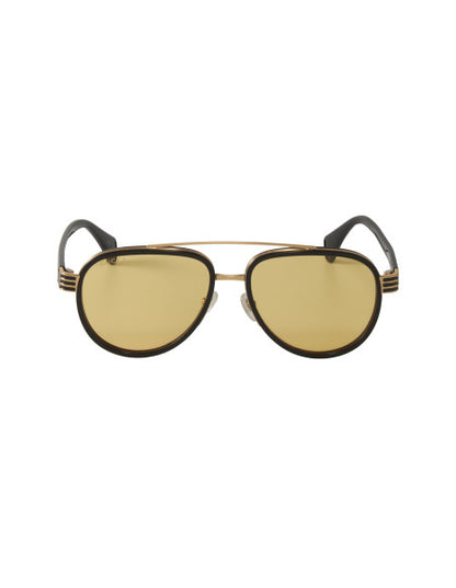Gucci Gg0447s 002 Aviator Negro Ambar Transparente