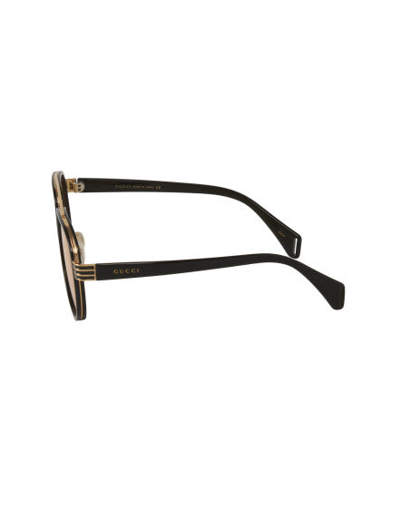 Gucci Gg0447s 002 Aviator Negro Ambar Transparente