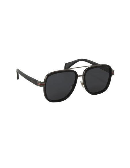 Gucci Gg0448s 001 Aviator Negro Gris Acetato