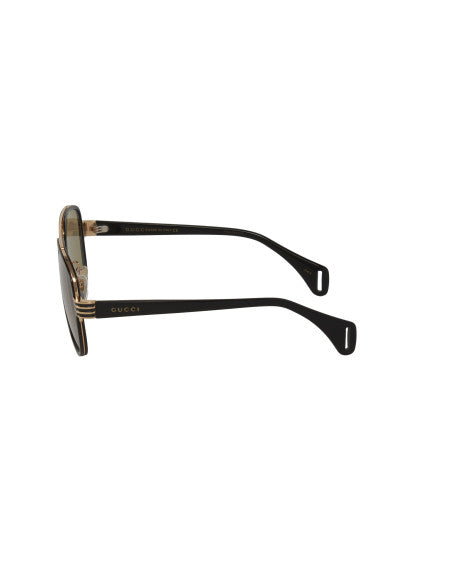 Gucci Gg0448s 002 Aviator Negro Cafe Ambar Acetato