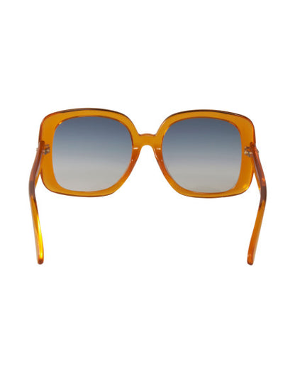 Gucci GG0713S 003 Square Shape Orange Blue Shaded