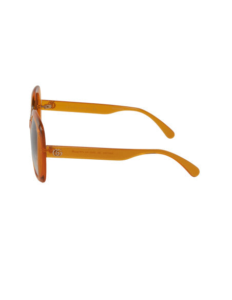 Gucci GG0713S 003 Square Shape Orange Blue Shaded