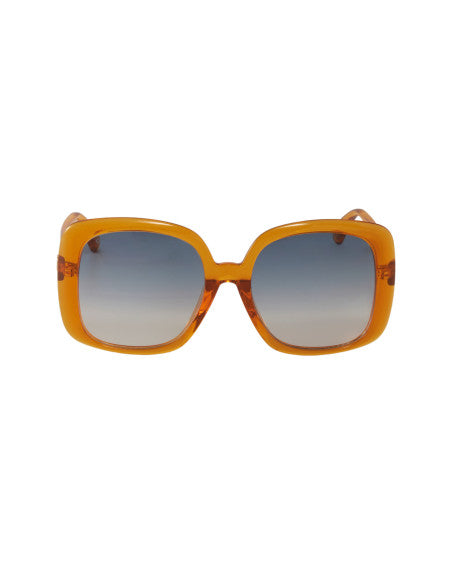 Gucci GG0713S 003 Square Shape Orange Blue Shaded