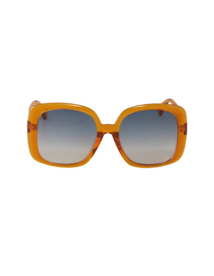 Gucci GG0713S 003 Square Shape Orange Blue Shaded