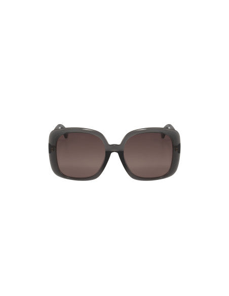 Gucci GG0713S 004 Square Shape Gray Brown Shaded