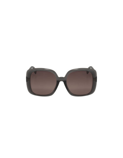 Gucci GG0713S 004 Square Shape Gray Brown Shaded