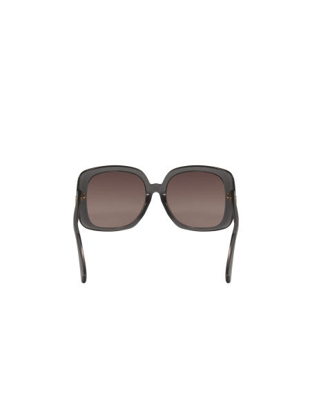 Gucci GG0713S 004 Square Shape Gray Brown Shaded