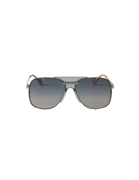 Gucci GG0739S 003 Square Shape Aviator Azul Dorado