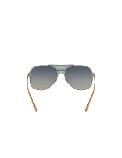 Gucci GG0739S 003 Square Shape Aviator Azul Dorado