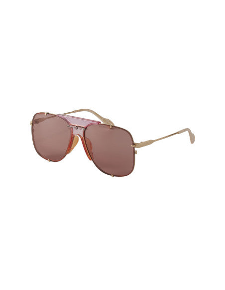 Gucci GG0739S 004 Square Shape Aviator Naranja Dorado