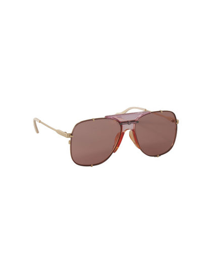 Gucci GG0739S 004 Square Shape Aviator Naranja Dorado