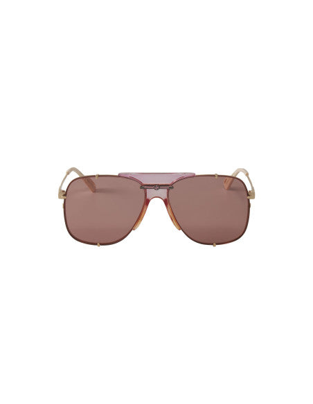 Gucci GG0739S 004 Square Shape Aviator Naranja Dorado