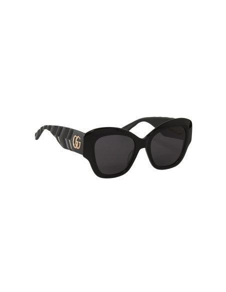 Gucci Gg0808S 001 Square Shape Negro Dorado