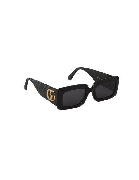 Gucci Gg0811S 001 Square Shape Negro Dorado