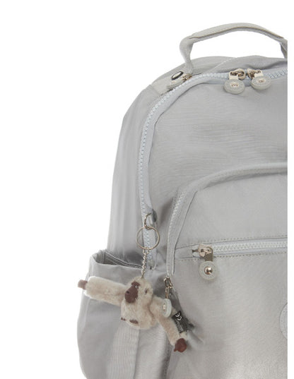 Kipling Seoul UP Laptop Backpack Kl3040 Bright Silver M10