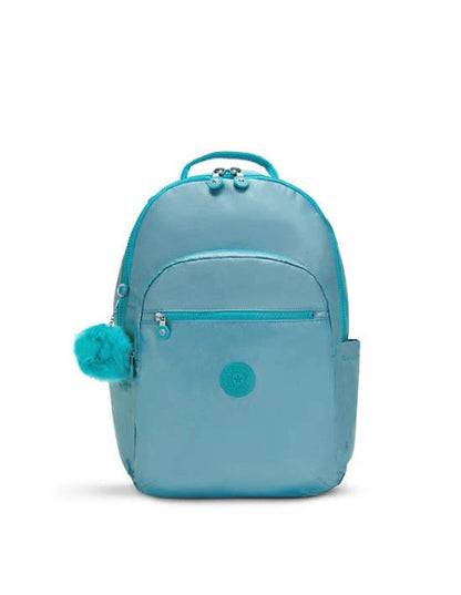 Kipling Seoul UP Laptop Backpack Kl5929 0M1 Natural Aqua Metallic M18