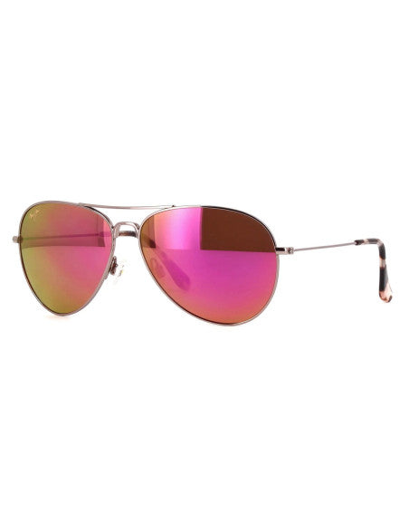 Maui Jim MJ-264 16R Mavericks Aviator Titanium Polarized Pink