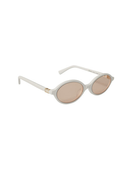 Miu Miu MU 04ZS 142-40D Oval Shape Pink White