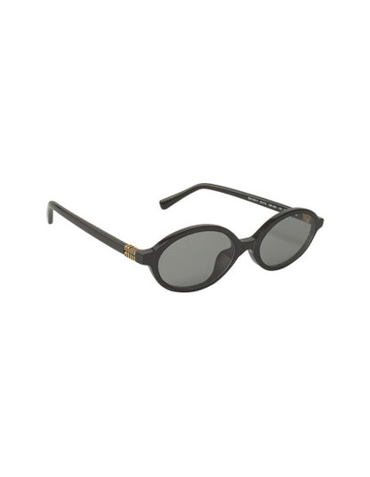 Miu Miu MU 04ZS 1AB-5S0 Oval Shape Black Gold