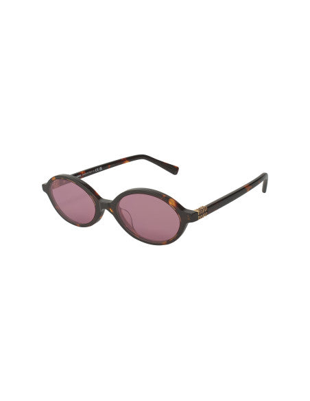 Miu Miu MU 04ZS VAU-5OD Oval Shape Tortoise Wine