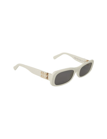Miu Miu MU 08Z 142-5S0 rectangle shape White Gold