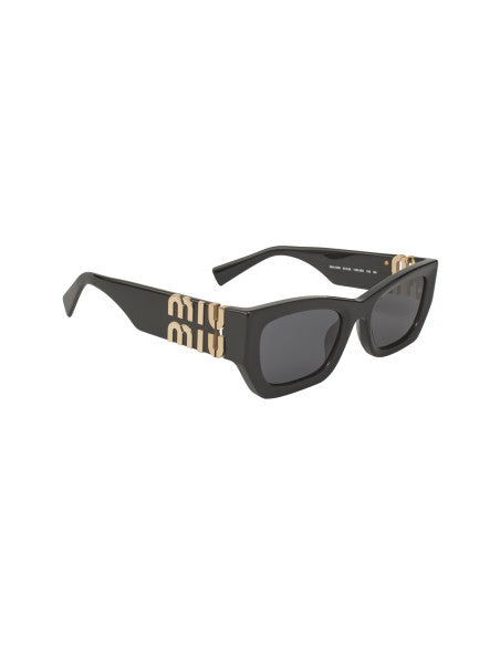 Miu Miu MU 09WS 1AB-5S0 Square Shape Black Gold