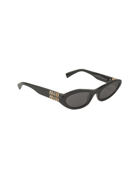 Miu Miu MU 09YS 1AB-5S0 Oval Shape Black Gold
