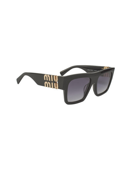 Miu Miu MU 10WS 1AB-5D1 Square Shape Black Gold