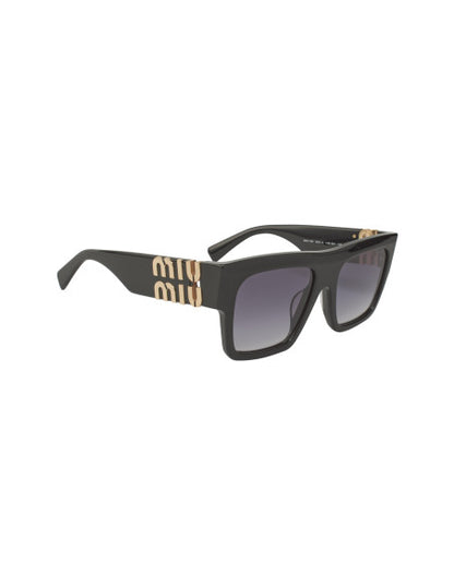 Miu Miu MU 10WS 1AB-5D1 Square Shape Black Gold