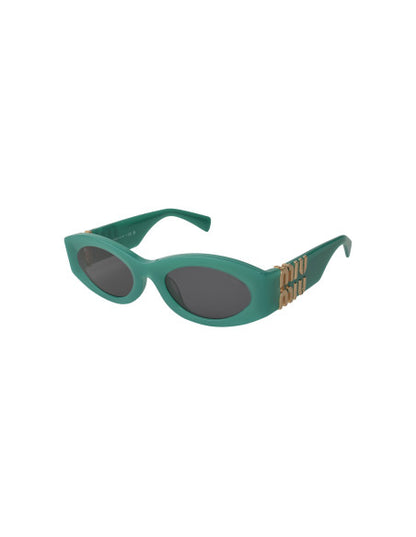 Miu Miu MU 11WS 15H-5S0 Oval Shape Green Dark