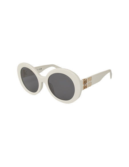 Miu Miu MU 11YS 142-5S0 Round Shape Black White