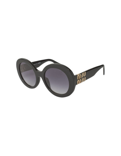 Miu Miu MU 11YS 1AB-5D1 Round Shape Black gold