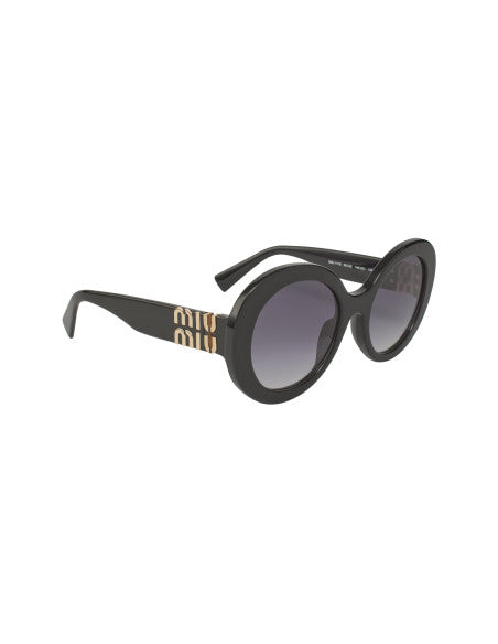 Miu Miu MU 11YS 1AB-5D1 Round Shape Black gold