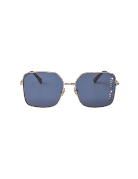 Miu Miu MU 51YS ZVF-1V1 Square Shape Gold Rose Blue
