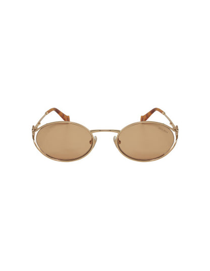 Miu Miu MU 52YS 5AK-10B Oval Shape Orange Gold