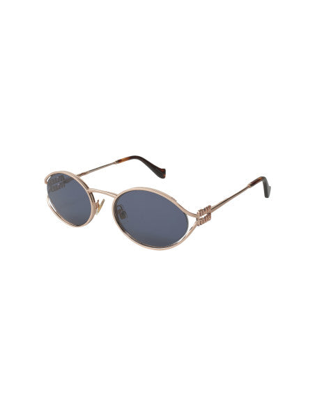 Miu Miu MU 52YS ZVF-1V1 Oval Shape Pink Gold Blue