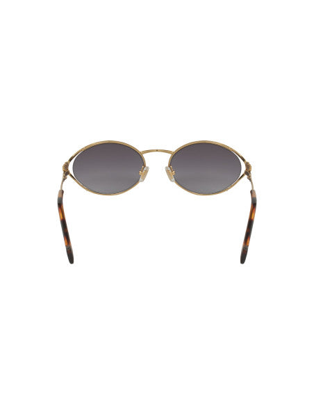 Miu Miu MU 52YS ZVN-5D1 Oval Shape Gray Gradient Gold