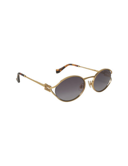 Miu Miu MU 52YS ZVN-5D1 Oval Shape Gray Gradient Gold