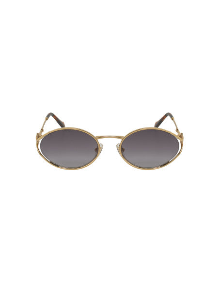 Miu Miu MU 52YS ZVN-5D1 Oval Shape Gray Gradient Gold